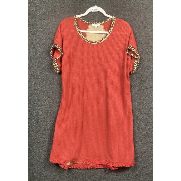 Umgee Dresses & Skirts - Umgee Sheath Dress Animal Leopard Print Back Womens Size L Multicolor